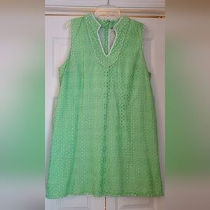 Crown & Ivy Sleeveless Dress with Embroidered Details